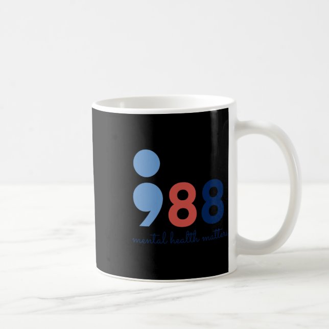 Gesundheitsprobleme Semicolon Suicide Hotline Prev Kaffeetasse (Rechts)