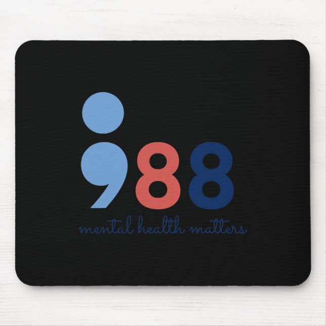 Gesundheitsprobleme Semicolon Suicide Hotline Prev Mousepad (Vorne)