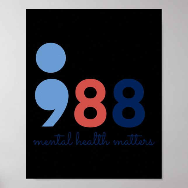 Gesundheitsprobleme Semicolon Suicide Hotline Prev Poster (Vorne)