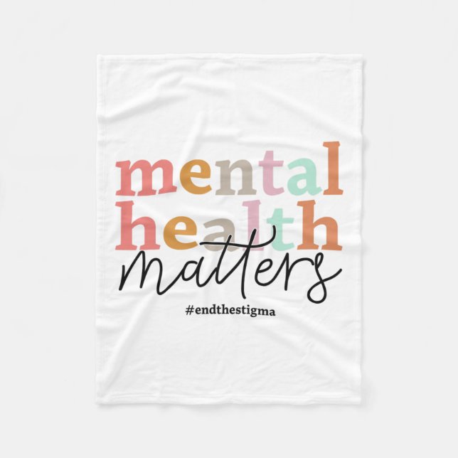 Gesundheitsprobleme Sensibilisierung Retro Psychol Fleecedecke (Vorderseite)