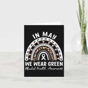 Gesundheitsprobleme Wir tragen grüne Mental Health Karte