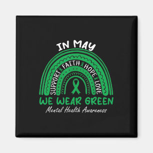 Gesundheitsprobleme Wir tragen grüne Mental Health Magnet