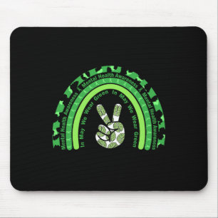 Gesundheitsprobleme Wir tragen grüne Mental Health Mousepad