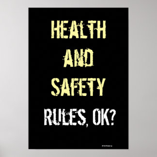 Gesundheitsschutz und Sicherheit - Slogan Graffiti Poster