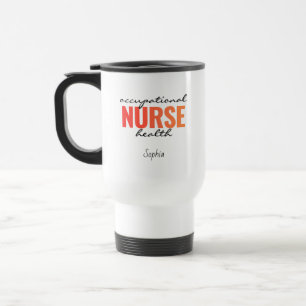 Gesundheitsschwester am Arbeitsplatz personalisier Reisebecher