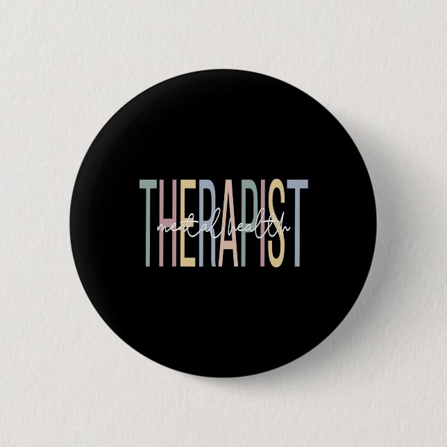 Gesundheitstherapeut Boho Psychotherapie Button (Vorderseite)