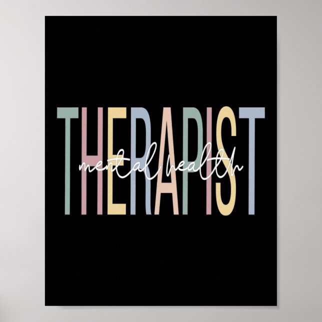 Gesundheitstherapeut Boho Psychotherapie Poster (Vorne)