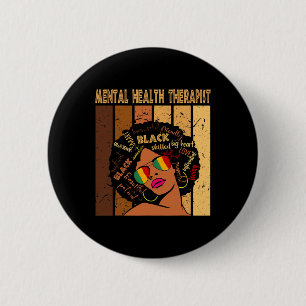 Gesundheitstherapeutin Afro Women Black History Mo Button