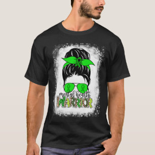 Gesundheitswarrior Messy Bun Mental Health Awarene T-Shirt