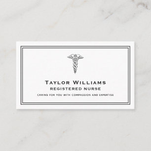 Gesundheitswesen CNA Krankenpfleger Doktor Cardiol Visitenkarte