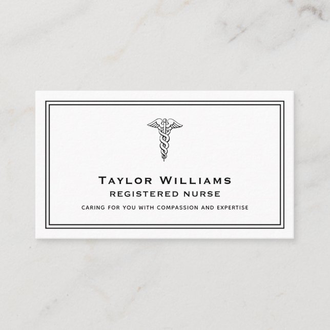 Gesundheitswesen CNA Krankenpfleger Doktor Cardiol Visitenkarte (Vorderseite)