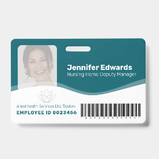 Gesundheitswesen essentielle Arbeitskräfte Foto-ID Ausweis