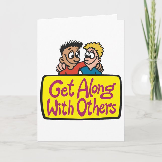 Get Along With Others Friends Kindness and Unity Karte (Vorderseite)