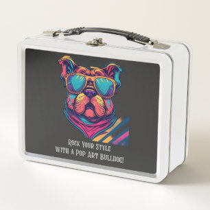 Get Crazy mit Retro Cool - Bulldog Style! Metall Brotdose