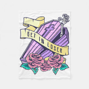Get in Loser Coffin Pastel Goth Kawaii Halloween A Fleecedecke
