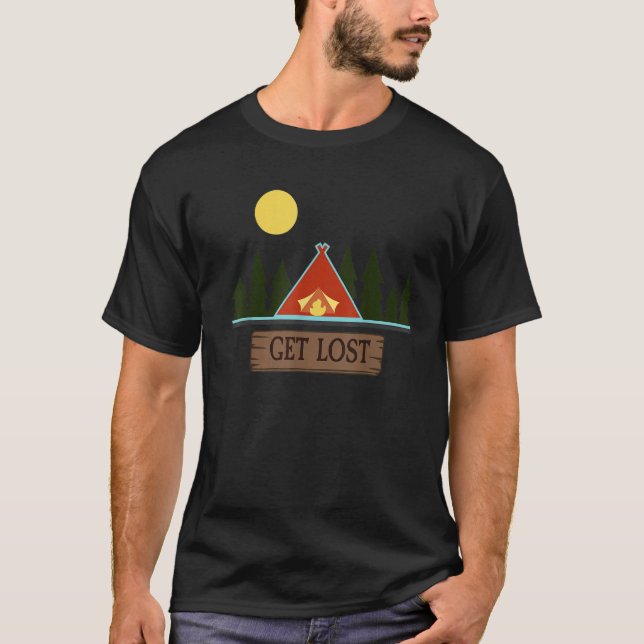 Get lost  Camping T-Shirt (Vorderseite)