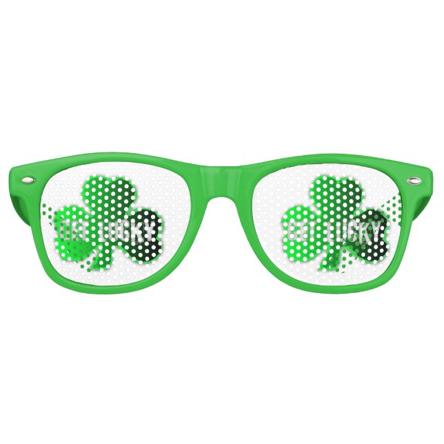 Get Lucky St Patrick Retro Party Glasses Sonnenbrille (Vorderseite)