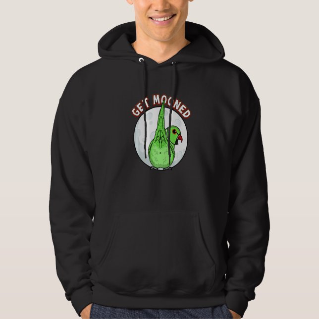 Get Mooned I Parrot Underfluffies I Green Indian R Hoodie (Vorderseite)