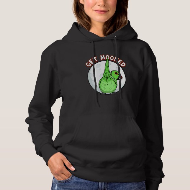 Get Mooned I Parrot Underfluffies I Green Indian R Hoodie (Vorderseite)