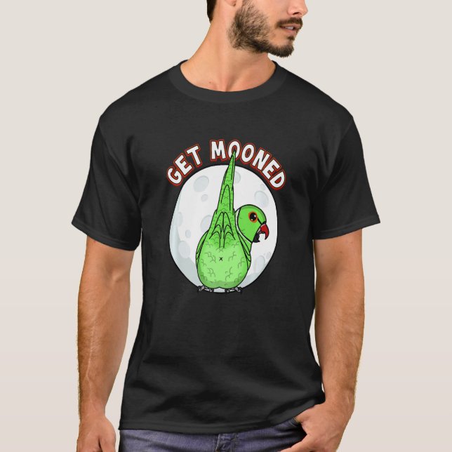 Get Mooned I Parrot Underfluffies I Green Indian R T-Shirt (Vorderseite)