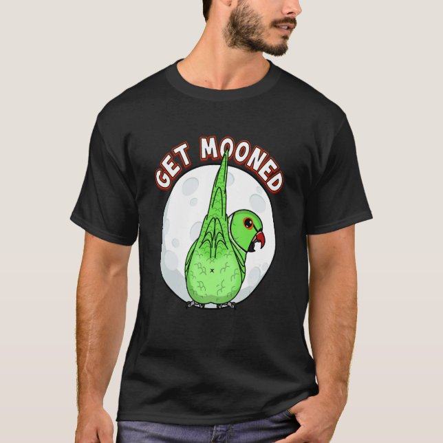 Get Mooned I Parrot Underfluffies I Green Indian R T-Shirt (Vorderseite)