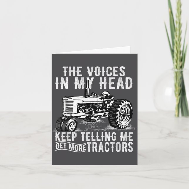 Get More Tractors Funny Quotes Tractors Driver Far Karte (Vorderseite)