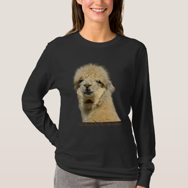 Get Ready For The Alpacalypse Cute Alpaca animal L T-Shirt (Vorderseite)