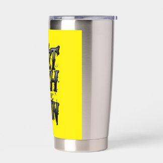 Get Rich or Die Tryin — Chrome Typography Motivati Thermobecher