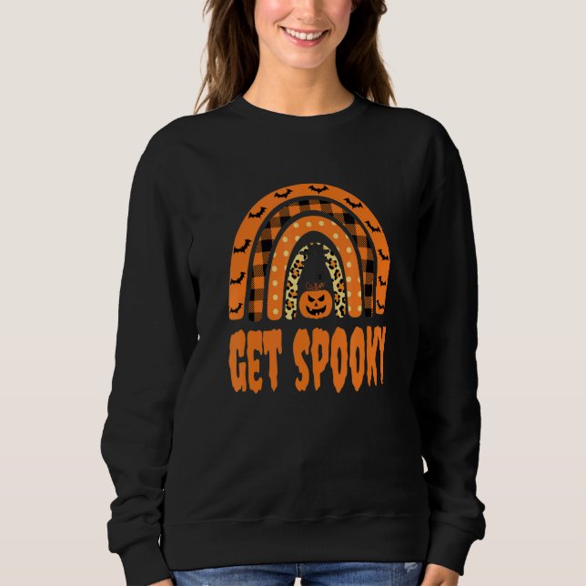 Get Spooky Bohemian Rainbow  Halloween Graphic Sweatshirt (Vorderseite)