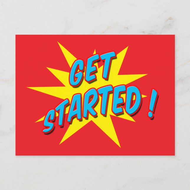Get Started Postcard Postkarte (Vorderseite)