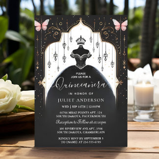 Get Tiara Family Latina Girly Spanish Quinceanera Einladung