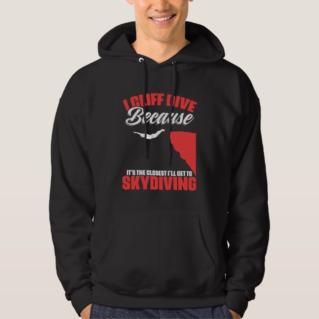 Get To Skydiving Cliff Diving Extreme Jumping Clif Hoodie (Vorderseite)