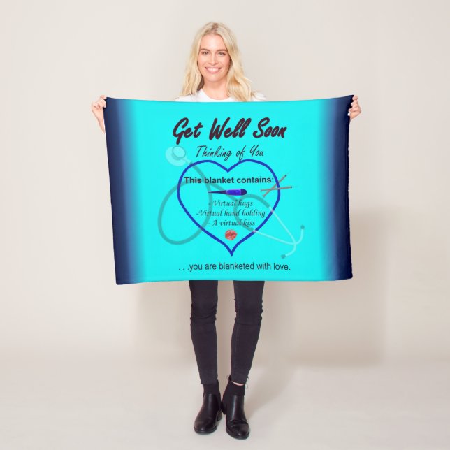 Get Well bald #2 Fleecedecke (Beispiel)