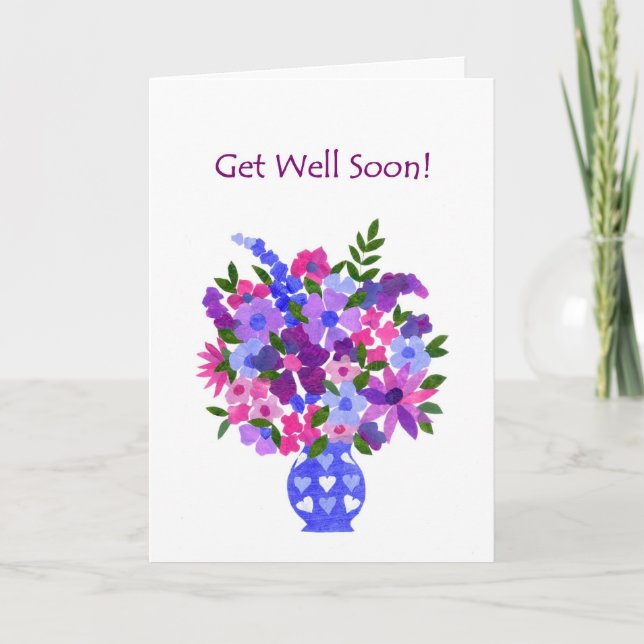 Get Well Card - Blume Power Karte (Vorderseite)
