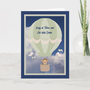 Get Well Card for Children with Hot Balloon Karte