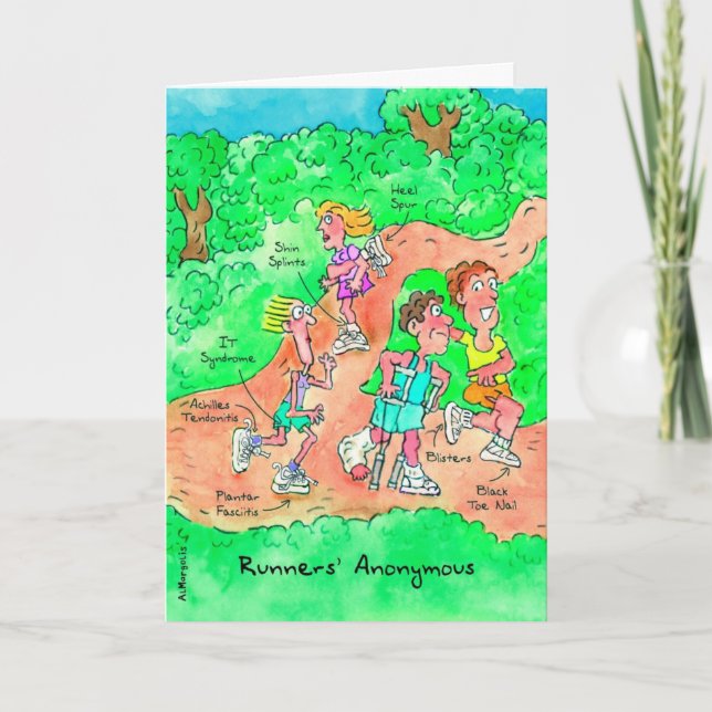 Get Well Card for Runner - Runners Anonymous Karte (Vorderseite)