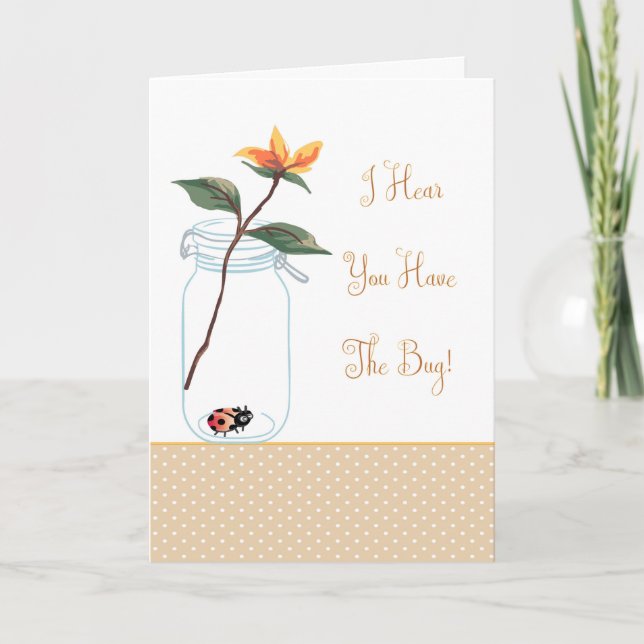 Get Well-Card für Co-Worker mit einem Bug Karte (Vorderseite)