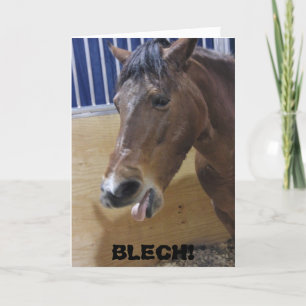 Get Well Card: Horse BLECH! Karte