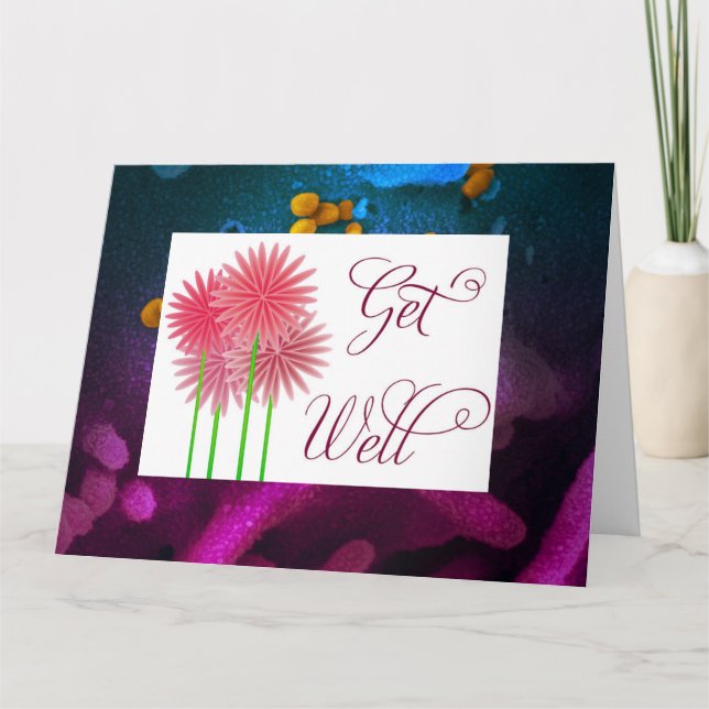 "Get Well"-Faltkarte Karte (Vorderseite)