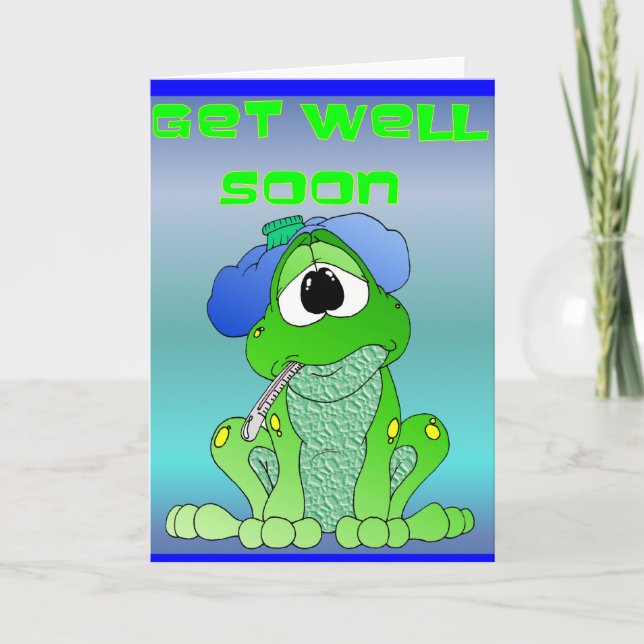 Get Well Frog Karte (Vorderseite)