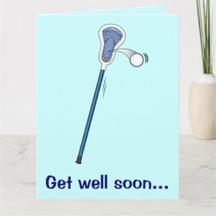Get Well from Lacrosse Team Large Karte