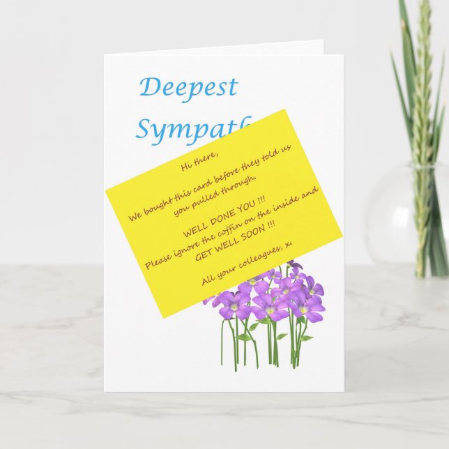 Get Well - Funny Karte (Vorderseite)