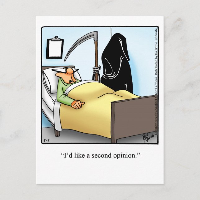 Get Well Humor Postcard Postkarte (Vorderseite)