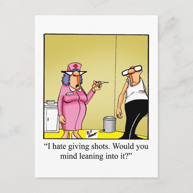 Get Well Humor Postcard Postkarte (Vorderseite)