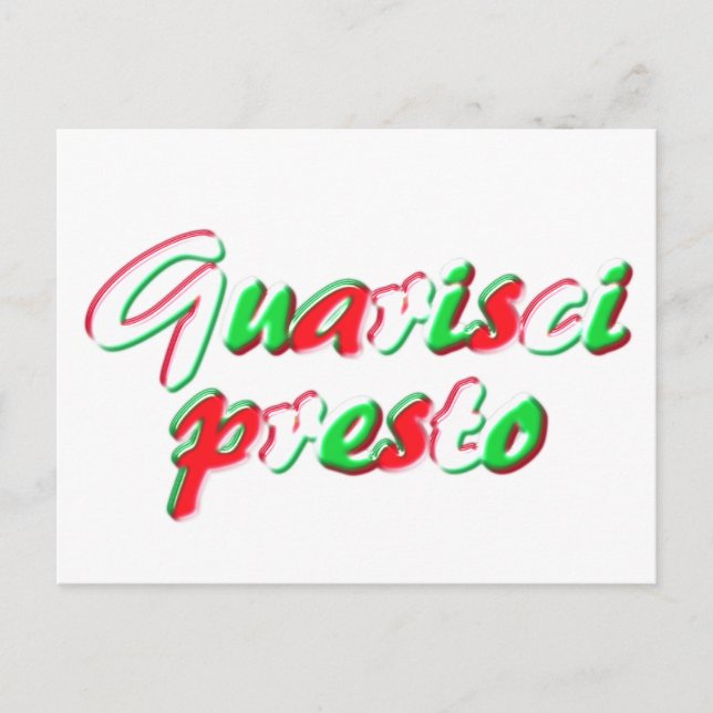 Get Well-Karte Postkarte (Vorderseite)