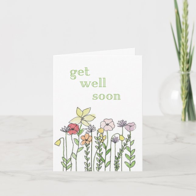 Get well soon card karte (Vorderseite)