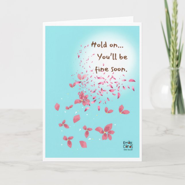 Get Well Soon - Petals in the Breeze Card Karte (Vorderseite)