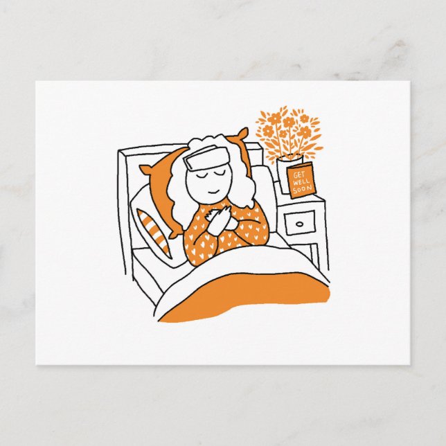 Get well soon postkarte (Vorderseite)
