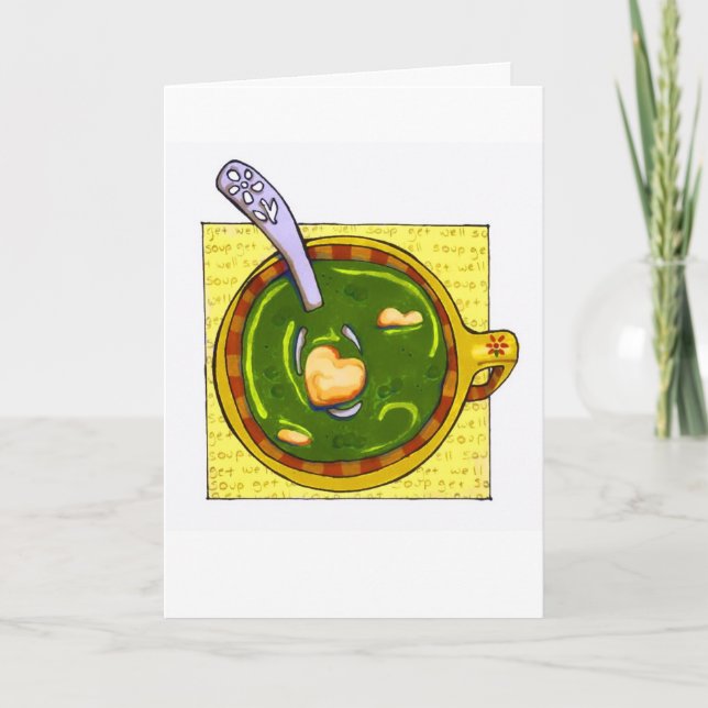 "Get well Soup" Karte (Vorderseite)