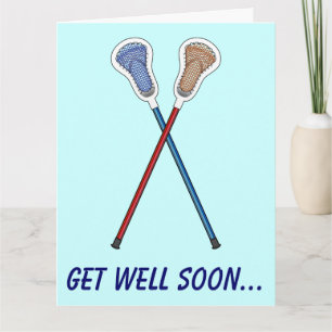 Get Well Teammate from Lacrosse Team Big Card Karte